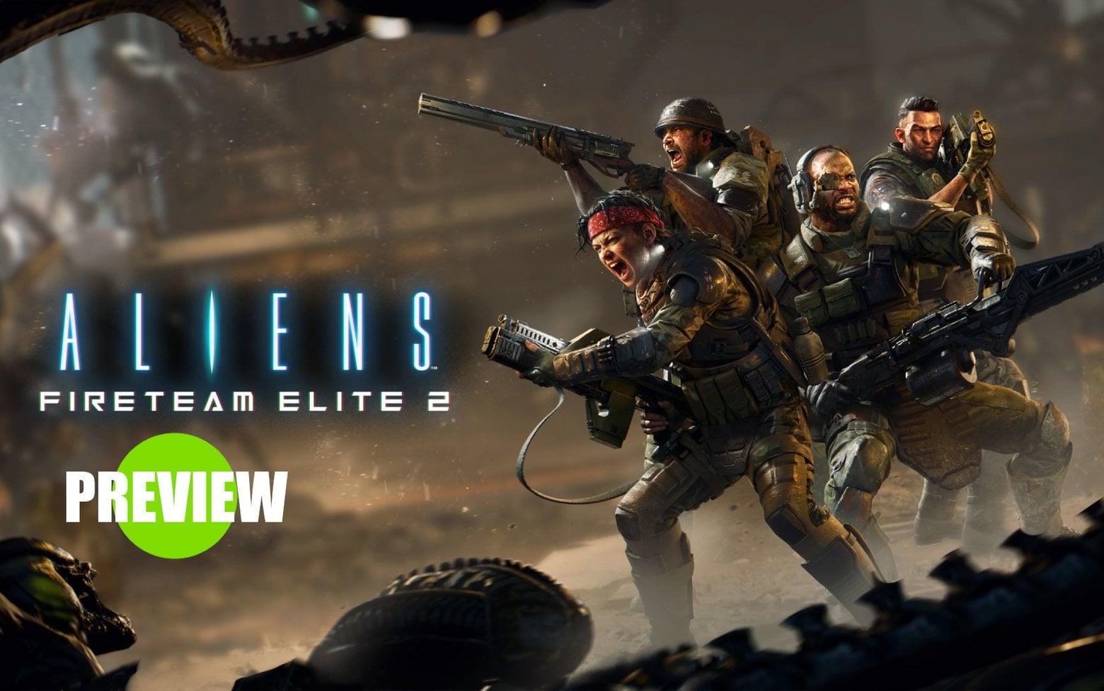 Aliens: Fireteam Elite 2 official gameplay showing Colonial Marines fighting Xenomorphs